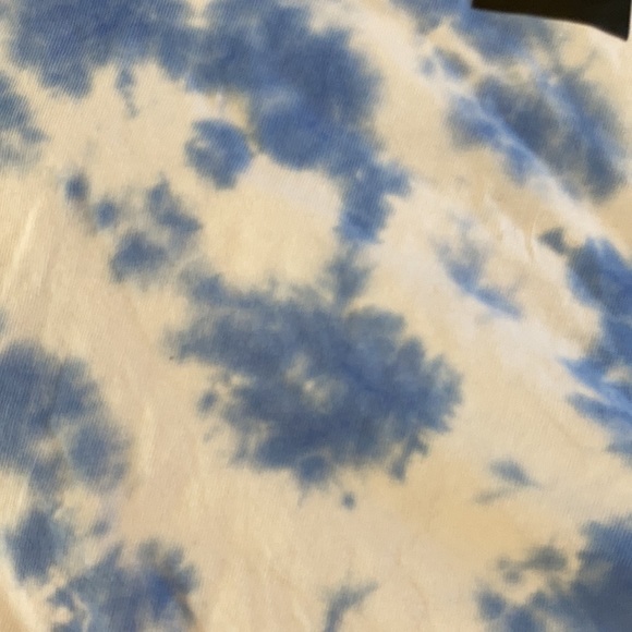 Pink Victoria’s Secret blue white tie dye cropped long sleeve crop top shirt M - Picture 7 of 16
